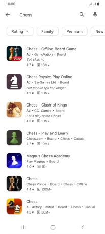 Press the required app. Press the required app.