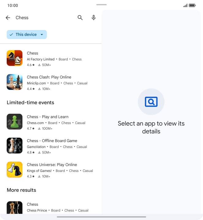 Press the required app. Press the required app.