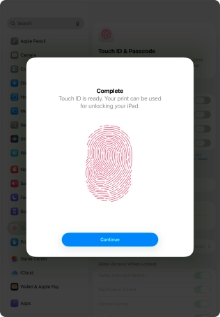 Press Continue. If you haven't previously selected a lock code, key in a code of your own choice twice. Press Continue. If you haven't previously selected a lock code, key in a code of your own choice twice.