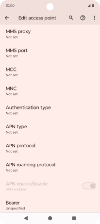 Press MMS proxy.