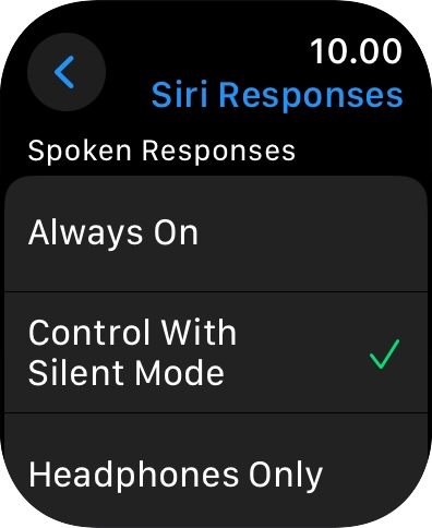 Press the required setting. Press the required setting.