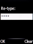 Key in the new PIN again and press the Navigation key.