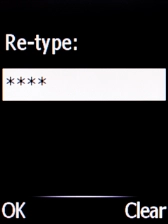 Key in the new PIN again and press the Navigation key.