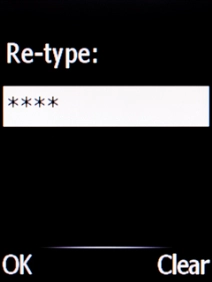 Key in the new PIN again and press the Navigation key.