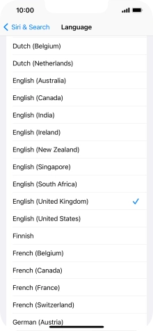 Press the required language. Press the required language.