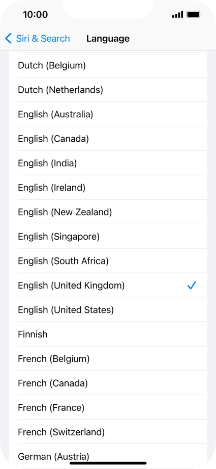 Press the required language. Press the required language.