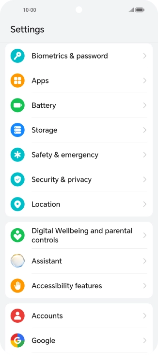 Press Accessibility features.