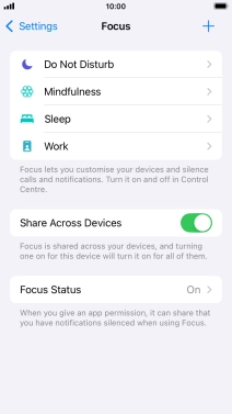 Press the required focus mode. Press the required focus mode.
