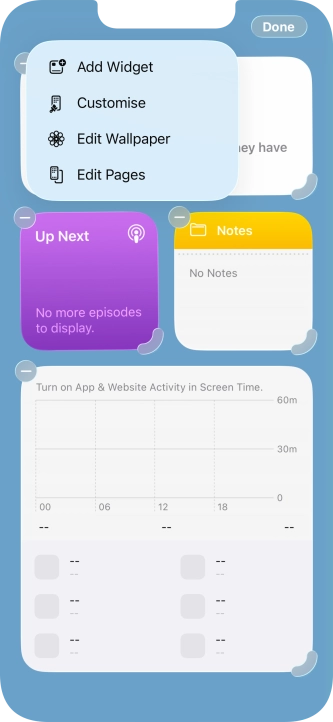 Press Add Widget. Press Add Widget.