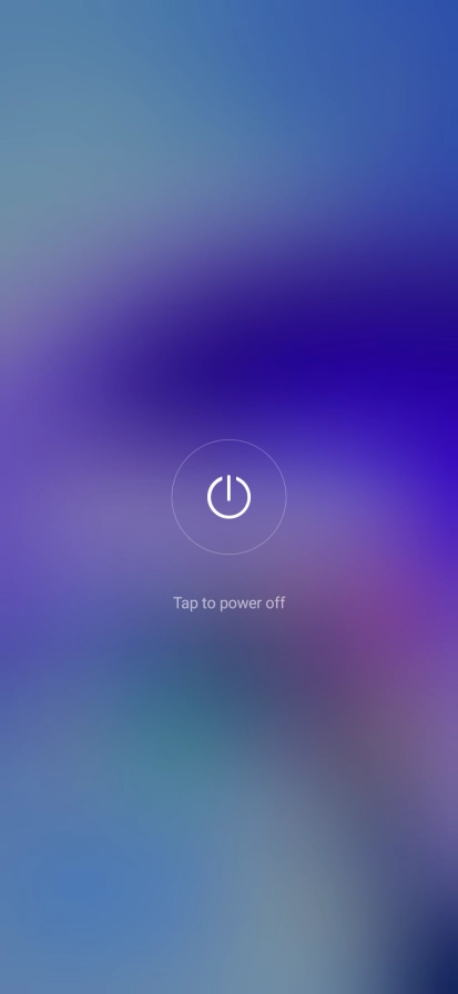 Press Tap to power off. Press Tap to power off.