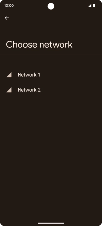 Press the required network.