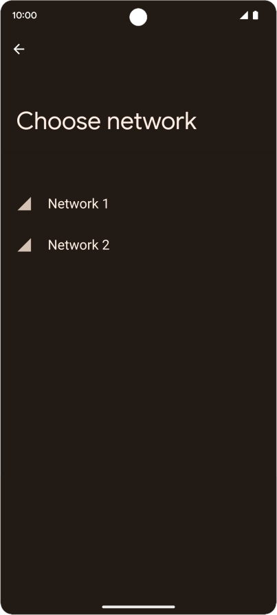 Press the required network.