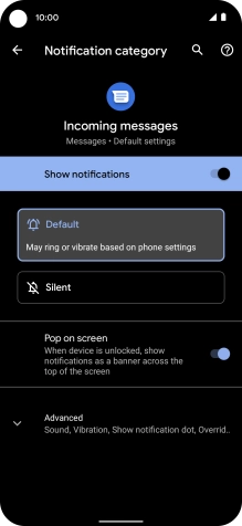 Press Default. Press Default.