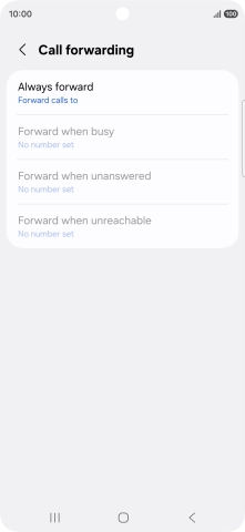 Press the required divert type. Press the required divert type.