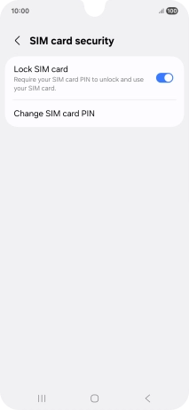 Press Change SIM card PIN. Press Change SIM card PIN.