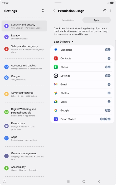 Press the drop down list.