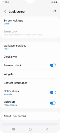Press Screen lock type. Press Screen lock type.