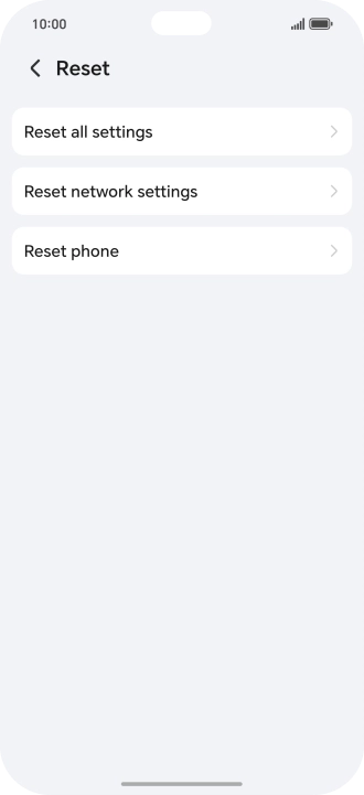 Press Reset phone. Press Reset phone.