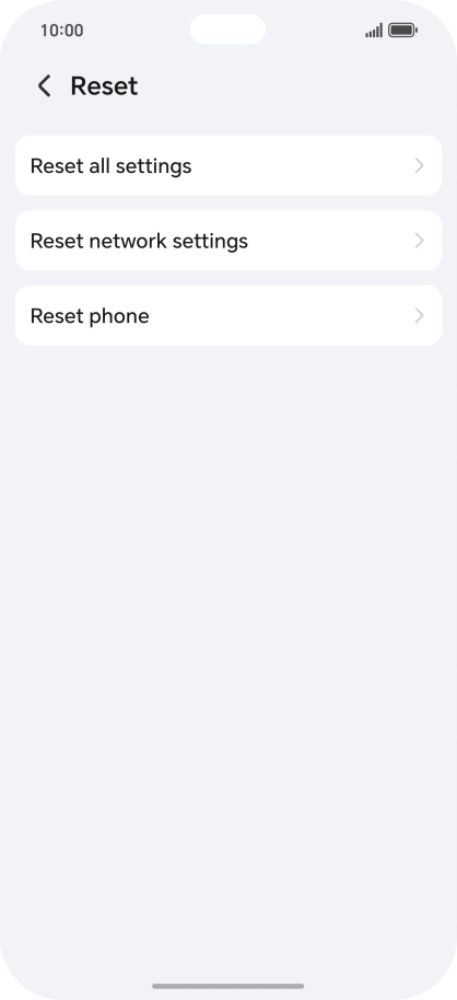 Press Reset phone. Press Reset phone.