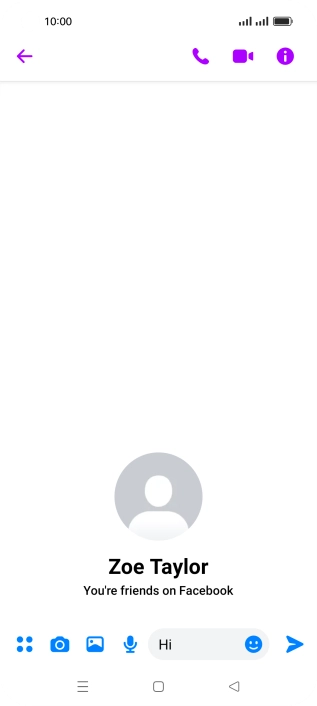 Write the required message and press the send icon.