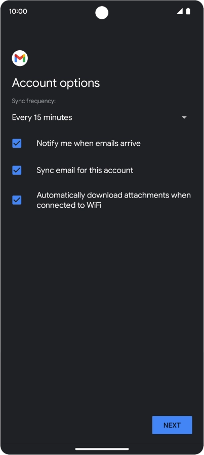 If this screen is displayed, you email account has been recognised and set up automatically. Follow the instructions on the screen to key in more information and finish setting up your email account. If this screen is displayed, you email account has been recognised and set up automatically. Follow the instructions on the screen to key in more information and finish setting up your email account.