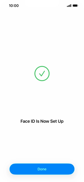 Press Done. If you haven't previously selected a phone lock code, key in a code of your own choice twice.