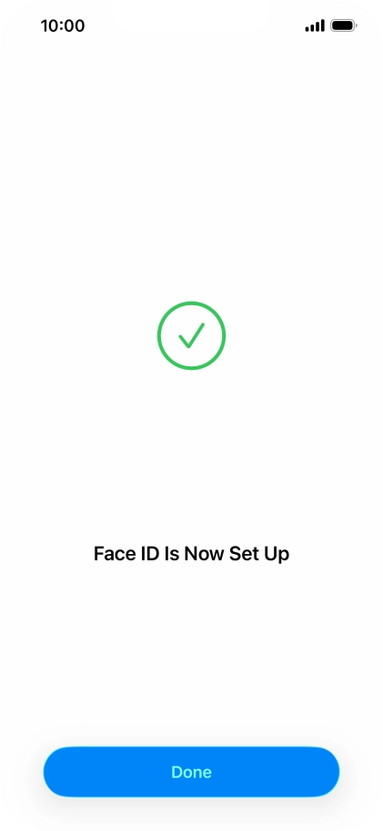 Press Done. If you haven't previously selected a phone lock code, key in a code of your own choice twice.