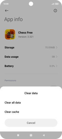 Press Clear cache.