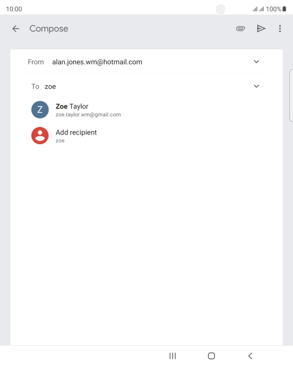 Press the required contact. Press the required contact.