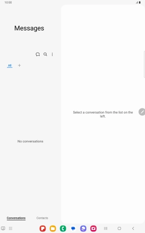Press the profile icon. Press the profile icon.
