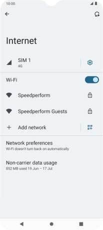 Press the required Wi-Fi network. Press the required Wi-Fi network.