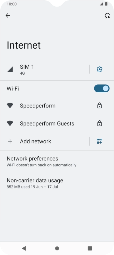 Press the required Wi-Fi network. Press the required Wi-Fi network.