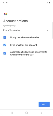 If this screen is displayed, you email account has been recognised and set up automatically. Follow the instructions on the screen to key in more information and finish setting up your phone. If this screen is displayed, you email account has been recognised and set up automatically. Follow the instructions on the screen to key in more information and finish setting up your phone.