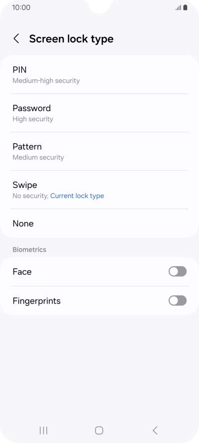 Press Fingerprints.