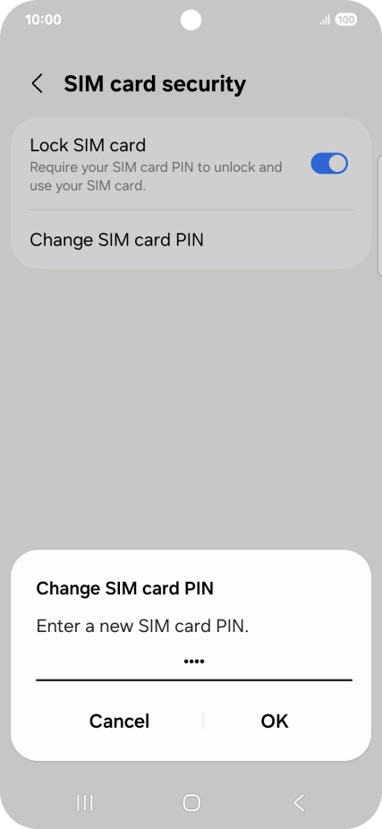 Key in a new four-digit PIN and press OK. Key in a new four-digit PIN and press OK.