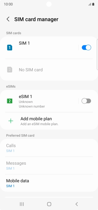 Press Add mobile plan. Press Add mobile plan.