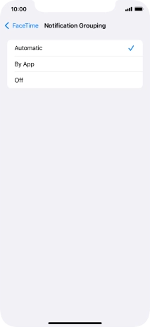 Press the required setting. Press the required setting.