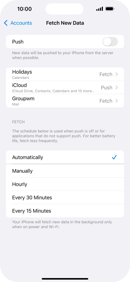 If you turn off the function, press the required setting. If you turn off the function, press the required setting.