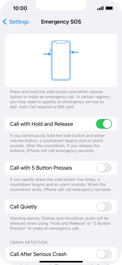 Press the indicator next to Press the indicator next to