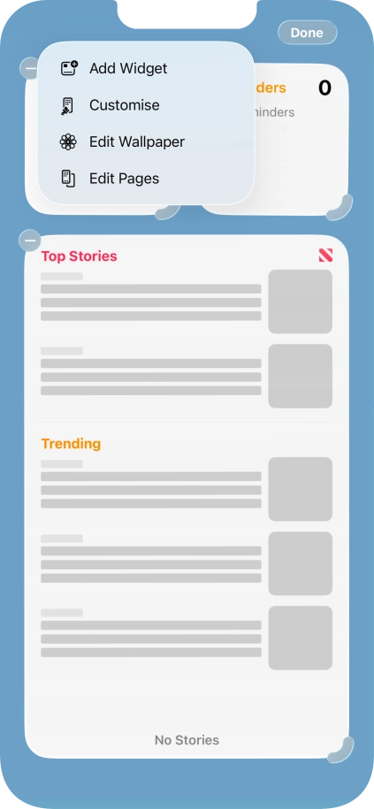 Press Add Widget. Press Add Widget.