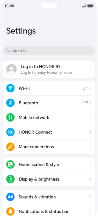 Press Mobile network. Press Mobile network.