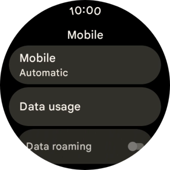 Press Data usage.