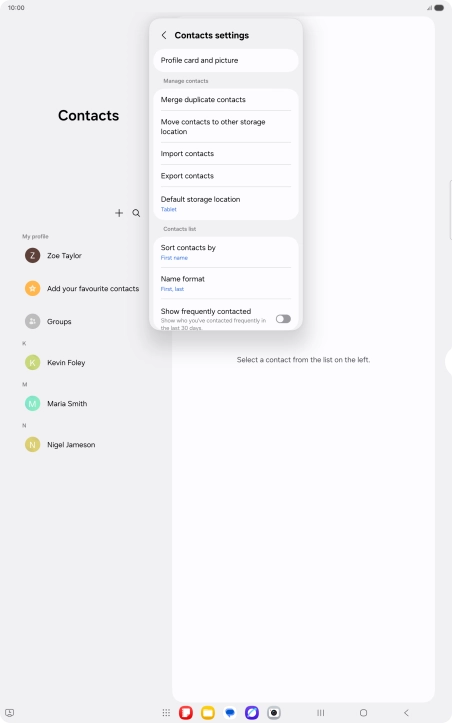 Press Import contacts.