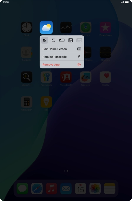 Press Remove App.