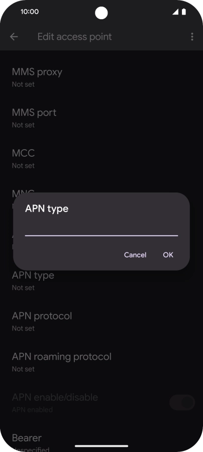 Key in mms and press OK. Key in mms and press OK.