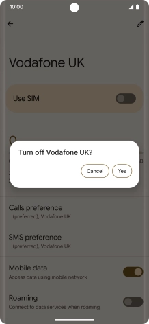 If you turn off use of the price plan, press Yes.
