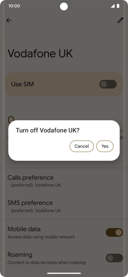 If you turn off use of the price plan, press Yes.