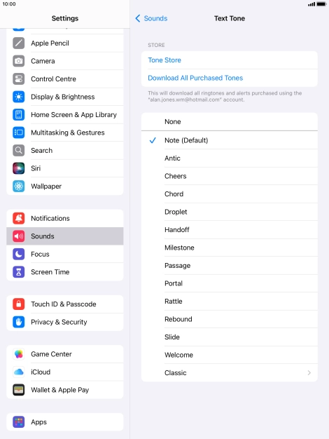 Press the required message tones to hear them.