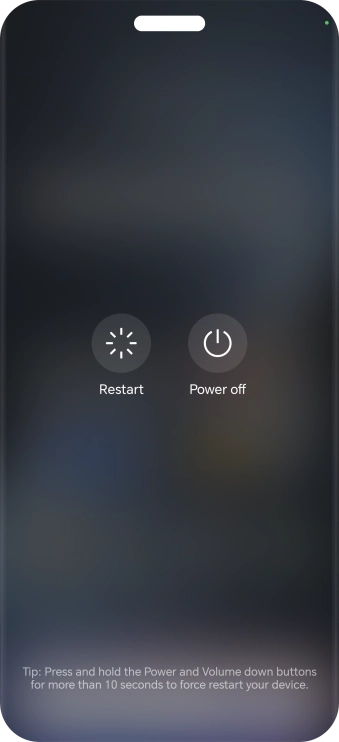 Press Power off.