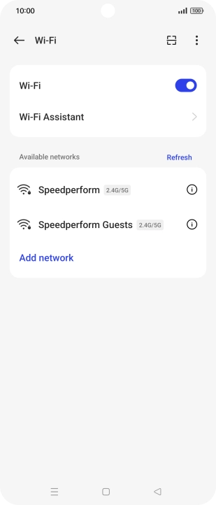 Press Wi-Fi Assistant. Press Wi-Fi Assistant.